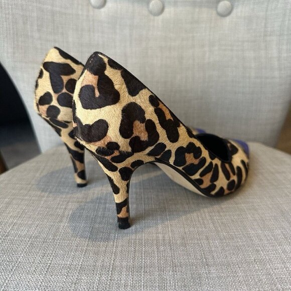Dune London Bellini Heels Womens 39 Cheetah Leopard Print Sexy Blue Colorblock‎ - Picture 6 of 9